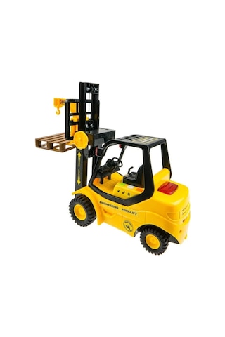 Oyuncak Sesli Işıklı Model İş Makinası Forklift 1 16