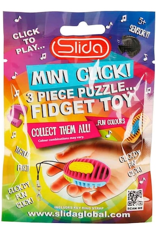 Mini Click 3 Parça Duyusal Puzzle - Stres Çarkı Ve Odaklanma Oyuncağı