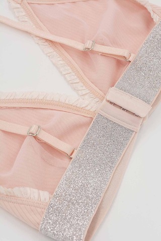 LOYA Kadın Somon Denis Ribb Bra Sütyen SOMON