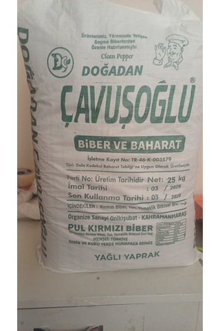 Doğadan Çavuşoğlu Yaprak Pul Biber 25kg