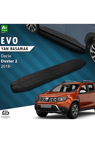 S-dizayn Dacia Duster 2 Evo Siyah Yan Basamak 183 Cm 2018-2023 A+ Kalite