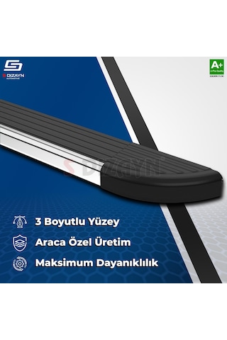 S-dizayn Volvo Xc90 Makyajlı Benzinli Skyline Krom Yan Basamak 203 Cm 2024 Üzeri A+ Kalite
