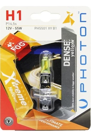 2 Adet Photon H1 12v 55w Xtreme Yellow Tekli Blıster 2 Adet Photon H1 12v 55w Xtreme Yellow Tekli Blıster