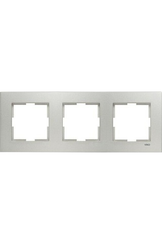 Viko Artline Novella Metalik Beyaz Üçlü Çerçeve - 92190663