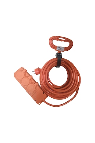 3 Lü Seyyar Uzatma Kablosu - 3x2,5mm² Yüksek Güç Kapasiteli Kalın Kablo, Ip44 Suya Dayanıklı Bylion Dış Mekan Prizi, Atölye Ve Bahçe Tipi 10m / 20m Seçenekli 20 Metre