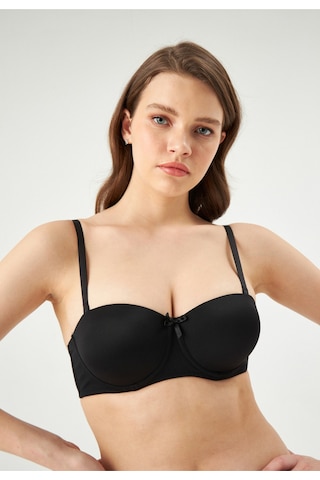Eros Siyah Ersk160 Adela Straplez Double Push-up Sütyen