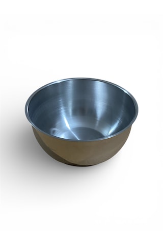 Mobilreyon Paslanmaz Karıştırma Çırpma Yoğurma Hamur Salata Şef Kasesi Krom 24cm Kase 3,5 Litre Kase Gri - Gümüş