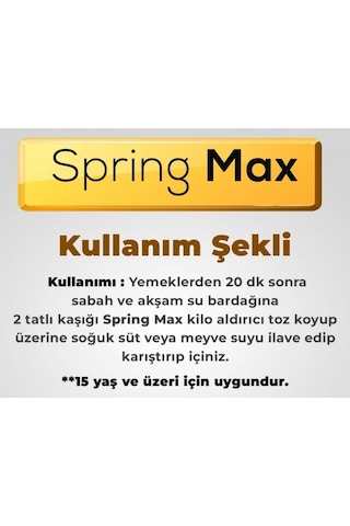 Springmax I Iştah Açıcı Protein Besin Destekleyici Muz Ve Kakao Aromalı Kilo Takviye 1 Kutu