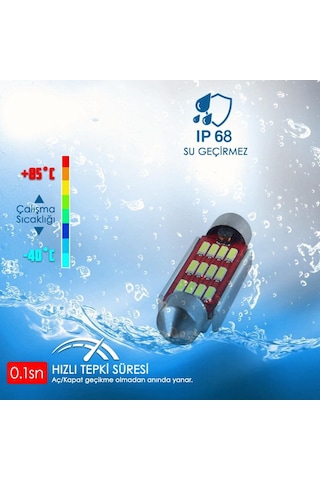 36 Mm Sofit Led Canbus İç Aydınlatma Plaka Tavan Lambası (2 Adet)