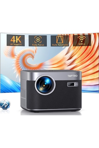X7 4k Destekli Akıllı Projeksiyon, Otomatik Odak & Düzeltme, Wifi 6 & Bluetooth 5.2