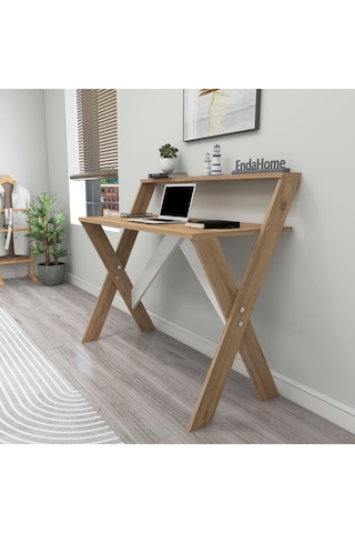 X Ayaklı Ders Çalışma Masası Bilgisayar Masası 50x90 Cm Çam
