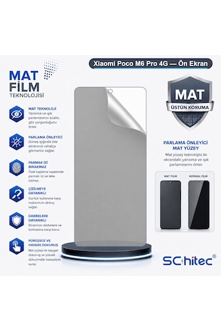 Schitec Xiaomi Poco M6 Pro 4g Mat Hidrojel Ekran Koruyucu Film 01576969