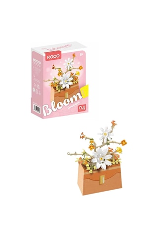 Bloom Boutique Çiçek Çanta Yapım Seti 232 Parça Mini Blok Dıy Model Çiçek Temalı Yapı Oyuncağı