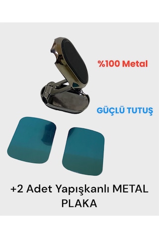 H25 Torpidoya Yapışan Manyetik Araç İçi Telefon Tutucu %100 Metal