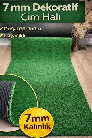 Raschel Carpet Dekoratif Suni Balkon Halısı Bahçe Halısı Çim Halı Yazlık Kilim Yolluk Rc Cımhalı Yeşil 120 X 230
