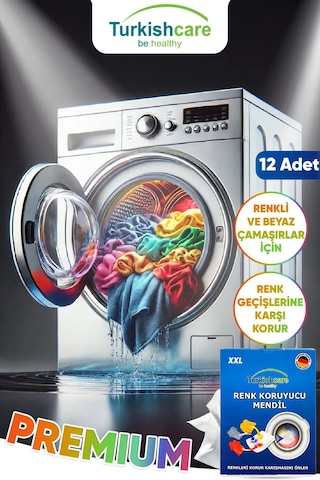 Renk Koruyucu Çamaşırlar İçin 12'li Mendil Üçlü Set