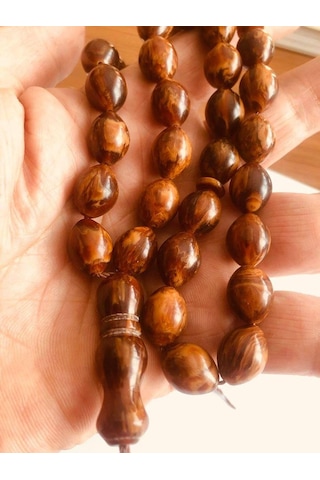 Toz Sıkma Ateş Parçalı Kokulu Kehribar Tesbih E