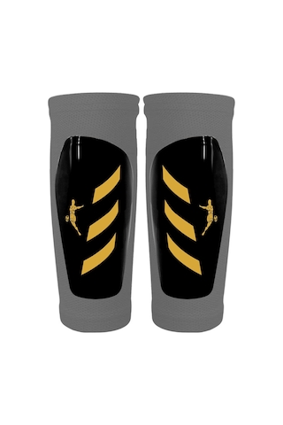 Pro Futbol Tekmeliği Çoraplı Çocuk Yetişkin Kaval Koruyucu Tekmelik Futbolcu Dizliği Siyah