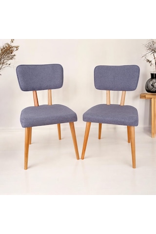 Polly Ahşap Sandalye Gri 4 Adet