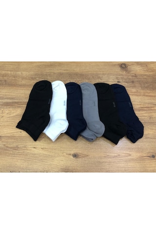 6 Lı Royam Bolero Bambu Erkek Dikişsiz Patik Çorap 41-45 No Çok Renkli