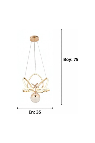 Kelebek 3 Lü Küçük Modern Ledli Avize 3 Renk Power Ledli Gold Kaplama Yatak Odası Salon Mutfak