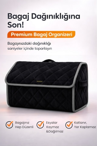 Bagaj Çantası Oto Bagaj Organizer Lüks Tay Tüyü Su Geçirmez Kaymaz Katlanır Düzenleyici - Tcy4 Stiloto