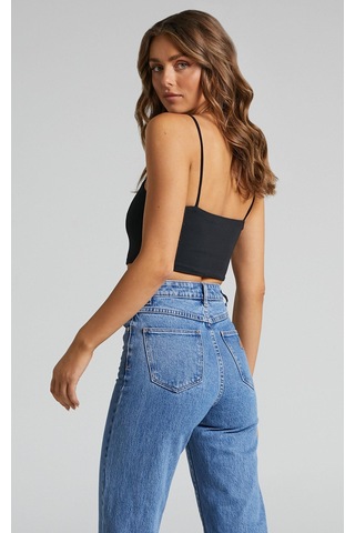 Seeh Siyah Basic Kadın Crop Sh147 Standart