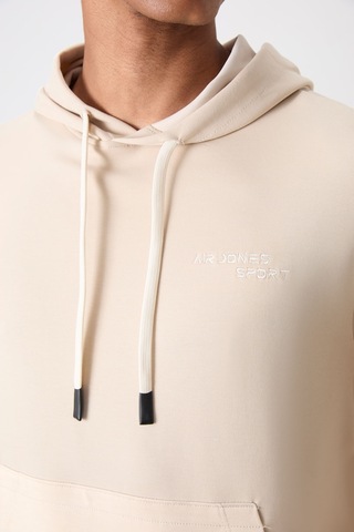 Tommy Life Bej Pamuklu Kalın Yumuşak Dokulu Comfort Fit Nakışlı Erkek Eşofman Takım - 85255 Bej