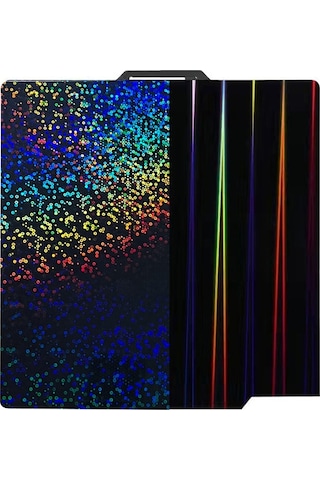 Singree 257x257mm Çift Taraflı Manyetik Yay Çelik Tabla - Pey Işın Ve Pey Daire Desenli - Bambu Yazıcı Uyumlu