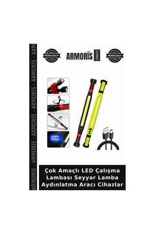 Çok Amaçlı Led Çalışma Lambası Seyyar Lamba Aydınlatma Aracı Cihazlar