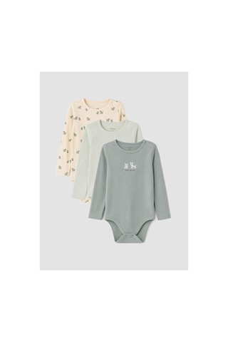 Lc Waikiki Alıta Cıty Farkıyla Lcw Baby Bej Baskılı Erkek Bebek Çıtçıtlı Body 3'lü Bej - 929719891 Bej