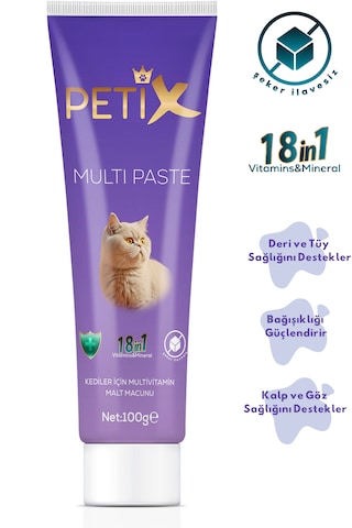 Petix Multivitamin Kedi Macunu ve Tüy Yumağı Önleyici 100 G