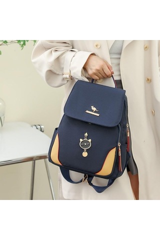 Luckydog Pembe Kadın Moda Çok Yönlü Naylon Sırt Çantaları Su Geçirmez Büyük Kapasiteli Bayanlar Sadelik Okul Çantaları Kadın Pembe