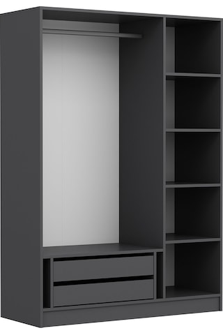 Minar Kale 135cm Giyinme Dolabı Antrasit - 210cm Antrasit