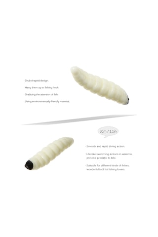 Springsun 20 Adet 3cm 1g Yumuşak Yapay Balık Yemi Kurt Şekilli Alabalık & Levrek Avı