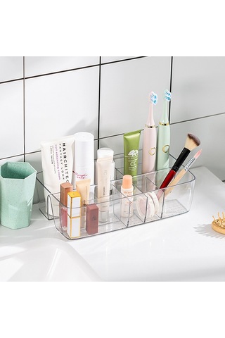 Şeffaf Plastik Saklama Kutusu Mutfak Depolama Lüks Banyo -