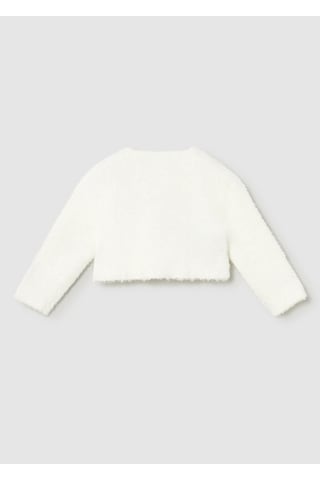 Kız Bebek Tüylü Hırka 2357 Krem
