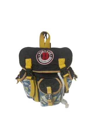 Old Cotton Cargo Kaliteli Tek Gözlü Vintage Disayn Unisex Sırt Günlük Okul Gezi Kamp Trekking Çantası Kc Ahtapot Bag Siyah Mavi