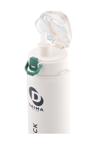 Daima Quick 650 Ml 12 Saat Sıcak, 12 Saat Soğuk Beyaz Termos Beyaz