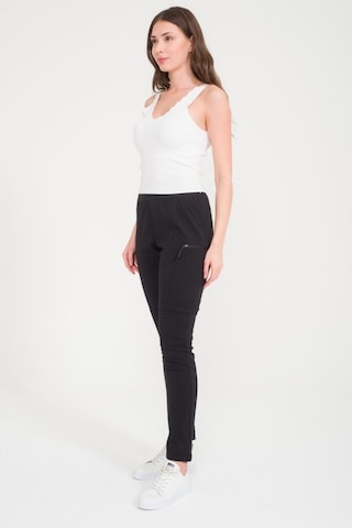 Q&Steinbock Kadın Tayt Afrodit Outdoor Spandex Siyah