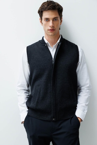 Erkek Hakim Yaka Çelik Örgü Yün Yelek K.füme K.füme