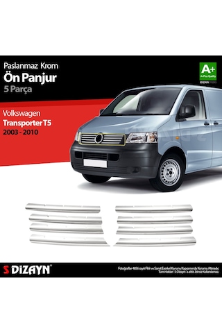 S-Dizayn  Volkswagen T5 Transporter Krom Ön Panjur 8 Prç 2003-2010