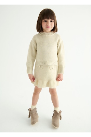 Mayoral Abel&lula Kız Çocuk Triko Etek Takım Bej