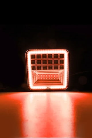 Off Road 12-24 Volt Kare Sis Farı Drl Kırmızı 4 İnç 126 W Oto Çalışma Lambası