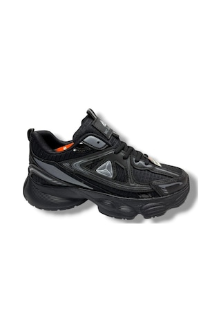 Marco Jamper 2411-26 Cilt Deri Anorak Anatomik Sneaker Siyah Gümüş 36-40 Siyah