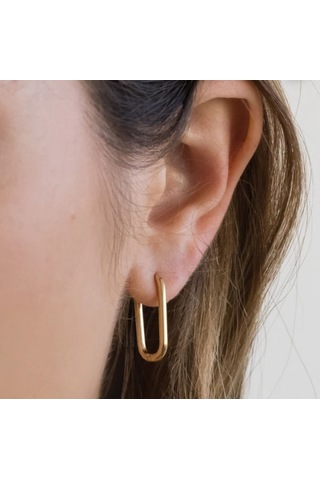 Heppii Orta Boy Oval Halka Küpe