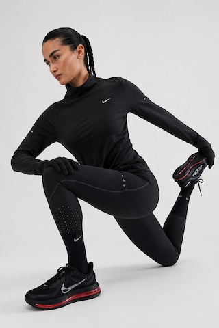 Nike Swift High Rise 7/8 Running Leggings With Reflective Kadın Yüksek Belli 7/8 Reflektörlü Koşu Taytı Siyah