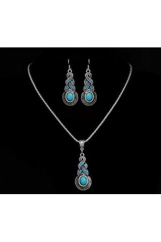 01Aa Zirkon Taşlı Otantik,Takı Seti, Yeni Yil Yilbasi Hediye Si