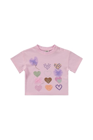 Civil Baby Kalp Nakışlı 6-18 Ay Takım - Pembe