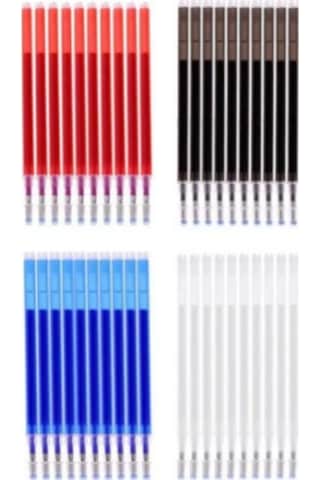 Isı Ile Uçan Silinebilen Refill Kalem Içi Kırmızı-Siyah-Beyaz-Ma